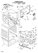 LINER PARTS Diagram and Parts List for ET1FTKXKQ03  Whirlpool Refrigerator
