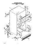CABINET Diagram and Parts List for ET20RKXZW00  Whirlpool Refrigerator