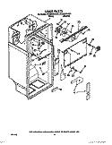 LINER Diagram and Parts List for ET25DMXWW01  Whirlpool Refrigerator