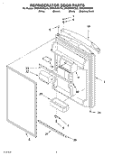 REFRIGERATOR DOOR Diagram and Parts List for GR9SHKXKB00  Whirlpool Refrigerator