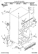 CABINET Diagram and Parts List for ET18NMXAN03  Whirlpool Refrigerator