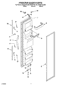 FREEZER DOOR Diagram and Parts List for GD5SHGXLQ00  Whirlpool Refrigerator