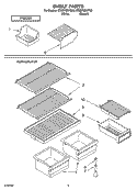 SHELF PARTS Diagram and Parts List for ET8BPMXKQ02  Whirlpool Refrigerator
