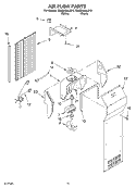 AIR FLOW Diagram and Parts List for GS6SHANLB10  Whirlpool Refrigerator