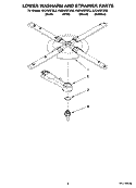 LOWER WASHARM AND STRAINER PARTS Diagram and Parts List for  KitchenAid Dishwasher