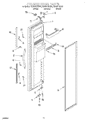 FREEZER DOOR Diagram and Parts List for GD22DFXFB01  Whirlpool Refrigerator