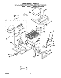 UPPER UNIT Diagram and Parts List for  KitchenAid Refrigerator