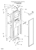 FREEZER DOOR Diagram and Parts List for GD25SFXHS04  Whirlpool Refrigerator