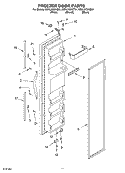 FREEZER DOOR Diagram and Parts List for GD5LHGXKT01  Whirlpool Refrigerator