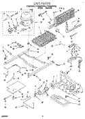 UNIT Diagram and Parts List for ET22PKXDN00  Whirlpool Refrigerator