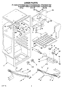 LINER Diagram and Parts List for ET6WSMYKT00  Whirlpool Refrigerator