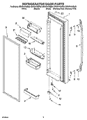 REFRIGERATOR DOOR PARTS Diagram and Parts List for GS6SHAXMB00  Whirlpool Refrigerator