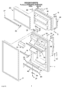 DOOR Diagram and Parts List for ET8MTKXKT07  Whirlpool Refrigerator