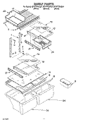 SHELF Diagram and Parts List for ET1FTTXKT01  Whirlpool Refrigerator