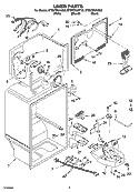 LINER PARTS Diagram and Parts List for ET8WTKXKB09  Whirlpool Refrigerator