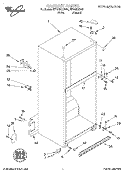CABINET Diagram and Parts List for ET18GKXGN01  Whirlpool Refrigerator