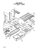 SHELF, LIT/OPTIONAL Diagram and Parts List for ET25PKXXN01  Whirlpool Refrigerator