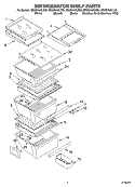 REFRIGERATOR SHELF Diagram and Parts List for GS2SHAXLL03  Whirlpool Refrigerator