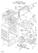 LINER Diagram and Parts List for ET21GKXGN01  Whirlpool Refrigerator