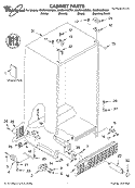 CABINET, LITERATURE Diagram and Parts List for GS2SHAXKT01  Whirlpool Refrigerator