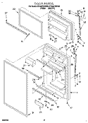 DOOR Diagram and Parts List for ET18GKXDW05  Whirlpool Refrigerator