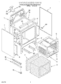 OVEN CHASSIS Diagram and Parts List for  KitchenAid Range