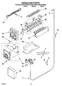 ICEMAKER PARTS Diagram and Parts List for GD5SHAXMB00  Whirlpool Refrigerator