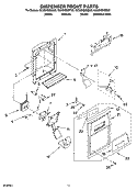 DISPENSER FRONT PARTS Diagram and Parts List for GC5SHEXNT02  Whirlpool Refrigerator