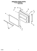 FREEZER DOOR PARTS Diagram and Parts List for GT2SHKXMS01  Whirlpool Refrigerator