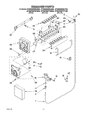 ICEMAKER, OPTIONAL Diagram and Parts List for ET6WSMYKT00  Whirlpool Refrigerator