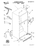CABINET Diagram and Parts List for ET18GKXDW03  Whirlpool Refrigerator