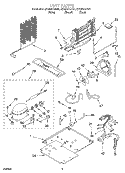 UNIT Diagram and Parts List for GT22DKXJW01  Whirlpool Refrigerator