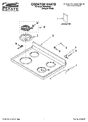 COOKTOP PARTS Diagram and Parts List for TES325MQ1  Estate Range