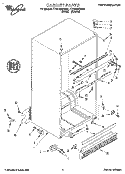 CABINET Diagram and Parts List for ET22DMXBW02  Whirlpool Refrigerator