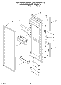 REFRIGERATOR DOOR Diagram and Parts List for GD2NHGXLT00  Whirlpool Refrigerator