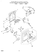 DISPENSER FRONT Diagram and Parts List for GD27DQXFB01  Whirlpool Refrigerator