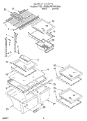 SHELF Diagram and Parts List for ET21LKXHW00  Whirlpool Refrigerator