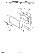 FREEZER DOOR PARTS Diagram and Parts List for GR2SHTXMB01  Whirlpool Refrigerator