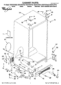CABINET PARTS Diagram and Parts List for GS6NVEXSB00  Whirlpool Refrigerator