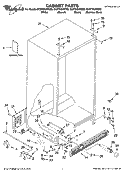 CABINET PARTS Diagram and Parts List for GC5THEXNB03  Whirlpool Refrigerator