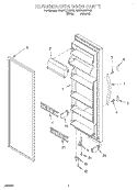 REFRIGERATOR DOOR Diagram and Parts List for ED25TQXFW03  Whirlpool Refrigerator