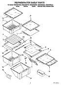 REFRIGERATOR SHELF PARTS Diagram and Parts List for GS6SHEXNQ04  Whirlpool Refrigerator