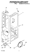 REFRIGERATOR LINER PARTS Diagram and Parts List for GF6NFEXTB00  Whirlpool Refrigerator