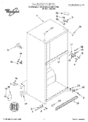 CABINET Diagram and Parts List for ET18NKXFW00  Whirlpool Refrigerator