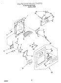 DISPENSER FRONT Diagram and Parts List for GD25SFXHS03  Whirlpool Refrigerator