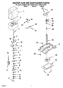 MOTOR AND ICE CONTAINER PARTS Diagram and Parts List for GD5SHAXLT01  Whirlpool Refrigerator