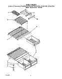 SHELF Diagram and Parts List for ET18NKYXN01  Whirlpool Refrigerator