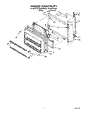 FREEZER DOOR Diagram and Parts List for ET20NKXWW01  Whirlpool Refrigerator