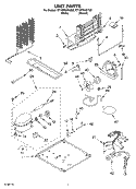 UNIT Diagram and Parts List for ET1WTKXKT02  Whirlpool Refrigerator