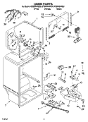 LINER PARTS Diagram and Parts List for ET8MHKXMQ01  Whirlpool Refrigerator